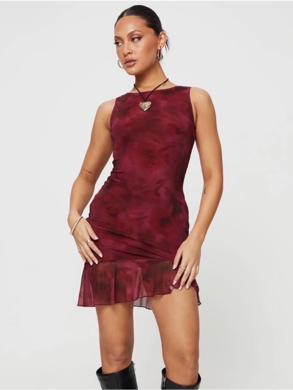 Princess Polly Molita Ruffle Hem Mini Dress